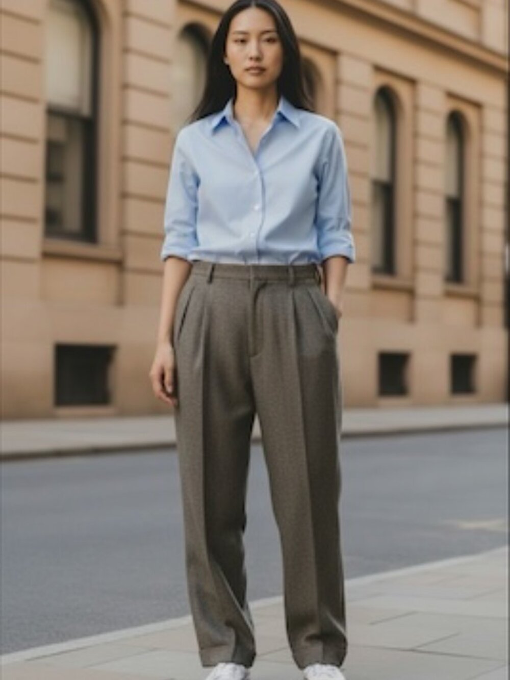 Vintage Lauren Ralph Lauren Pleated Wool Trousers – Sze 6 – Classic Straight